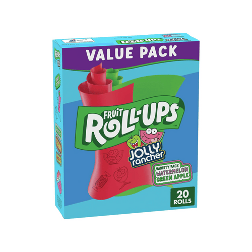 Fruit Roll Ups Jolly Rancher Green Apple & Watermelon (20 rolls) Eli's